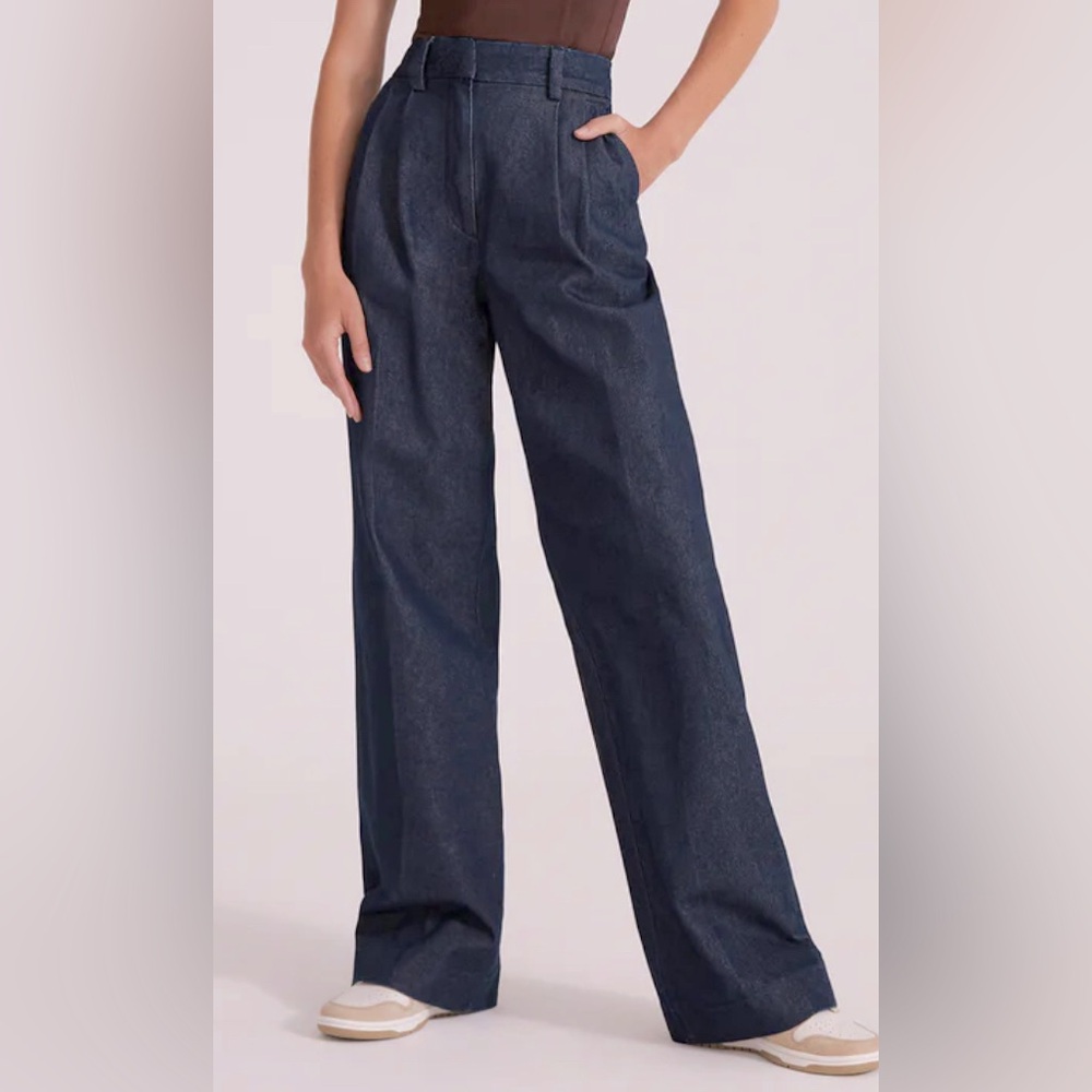 Favorite Daughter The Favorite Shortie Pant‎ Vienna Wide Leg Denim Size 14 NWT